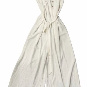 SHEIN Cream Buttoned Jumpsuit